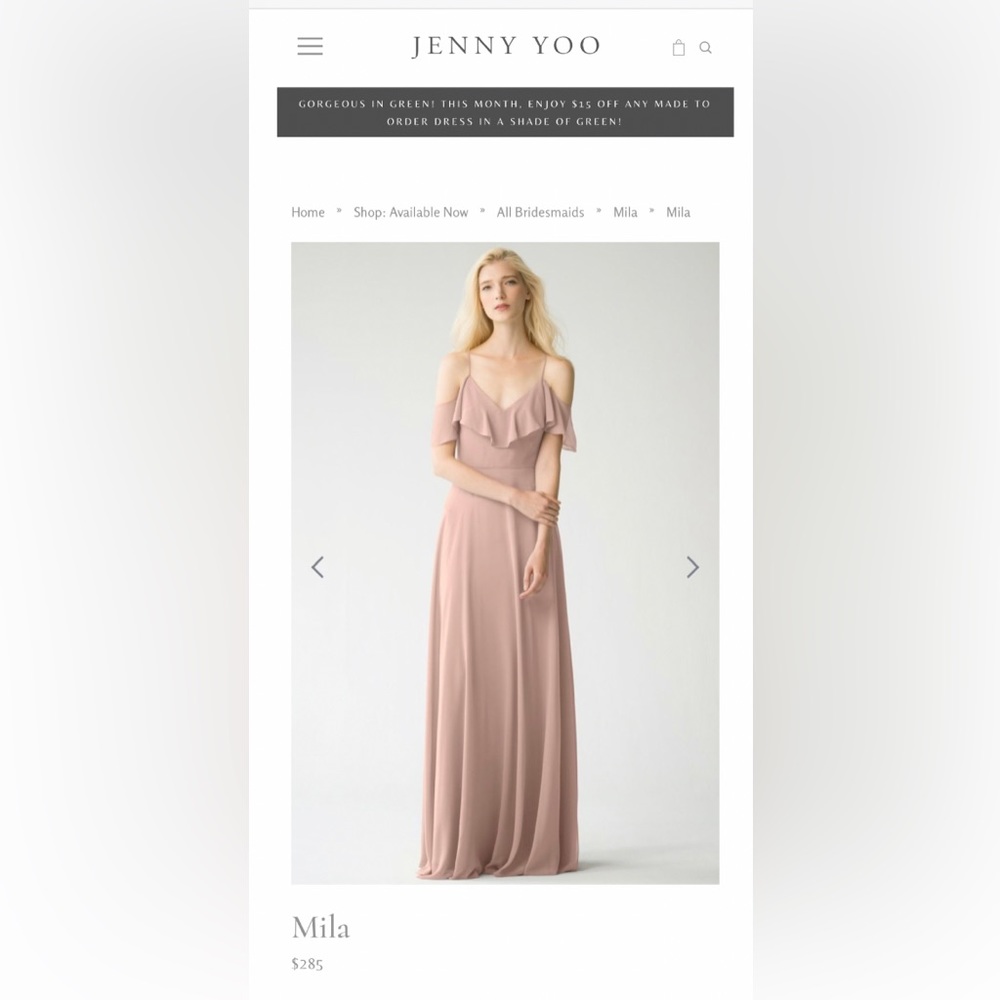 Jenny Yoo Mila style dusty rose long dress! Size 2